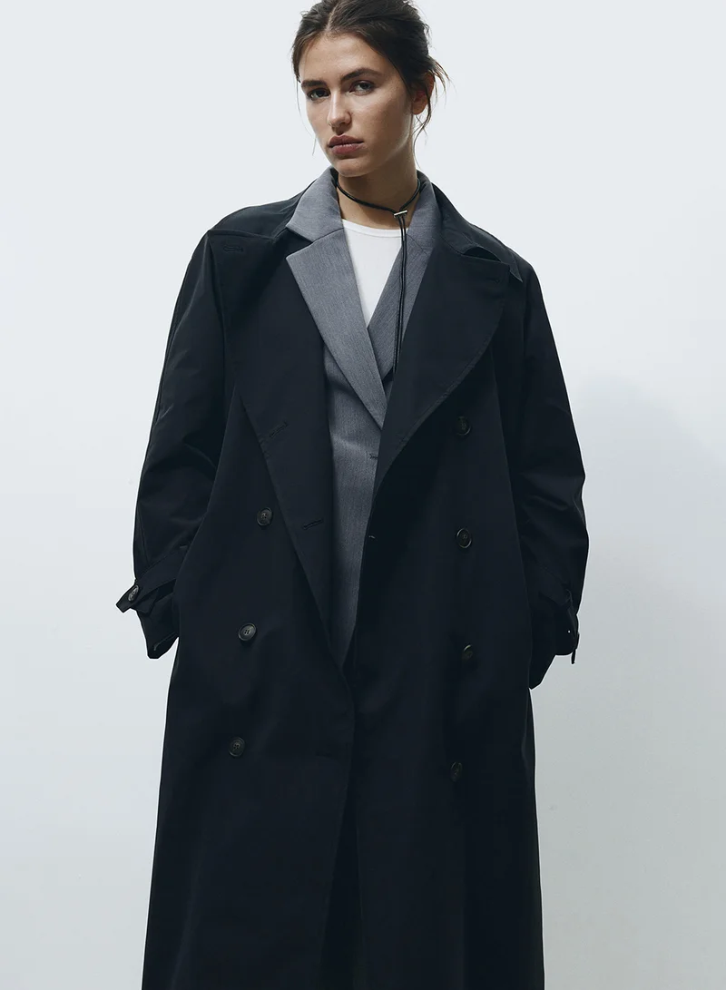اتش اند ام Double-Breasted Trenchcoat
