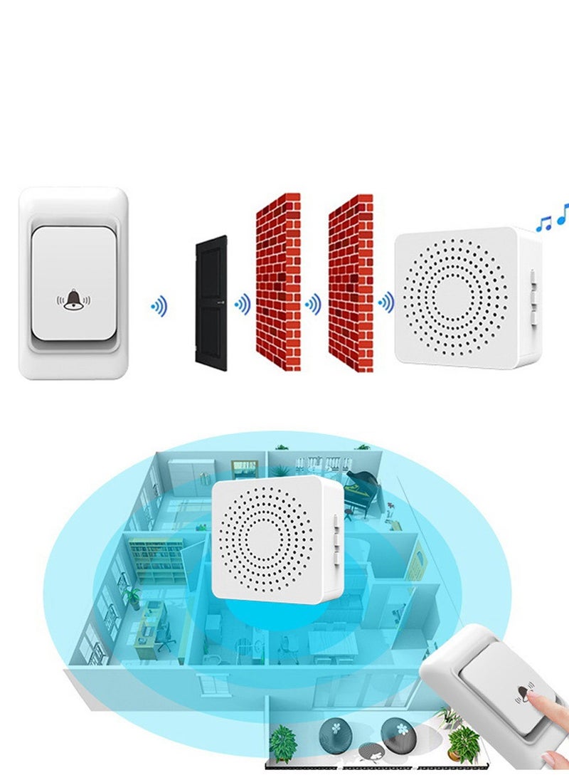 Generic Wireless Doorbell, 400m Range, USB Port Outdoor Waterproof Door Chime with 38 Melodies,5 Volume Levels,House Bell, Expandable Bell for Home Office, Black  - Image 1