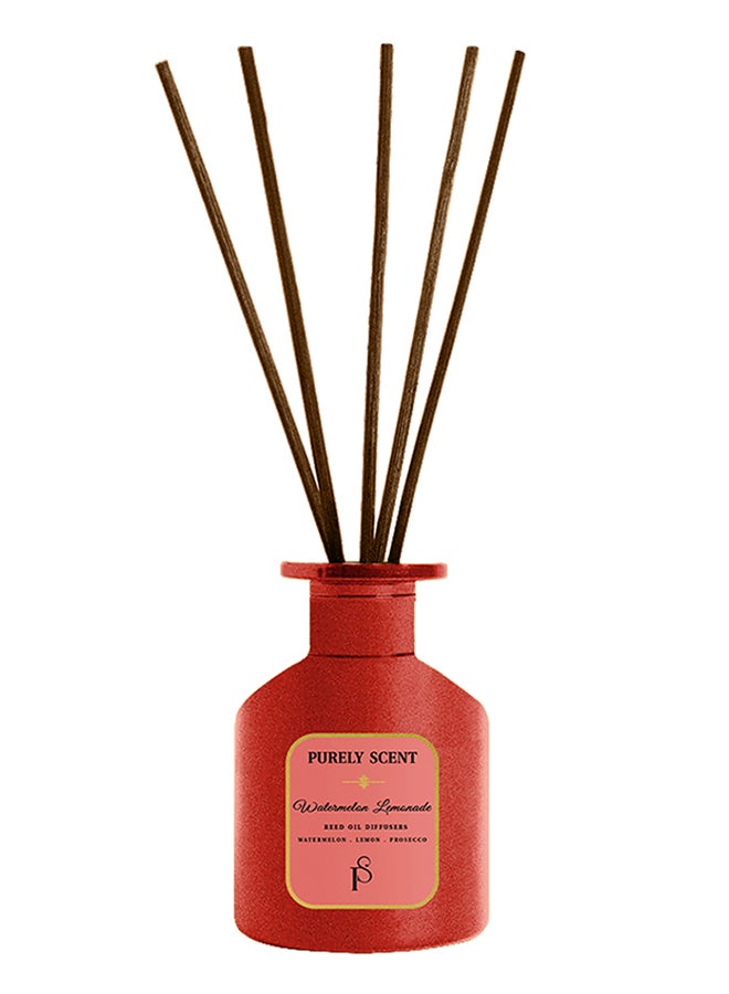 PURELY SCENT Watermelon Lemonade Large Reed Diffuser – 200ML Scented Diffuser for Home – Long Lasting Fragrance Diffuser with Essential Oils – Bold Summer Scent – Decorative Oil Diffuser for Room - Image 1