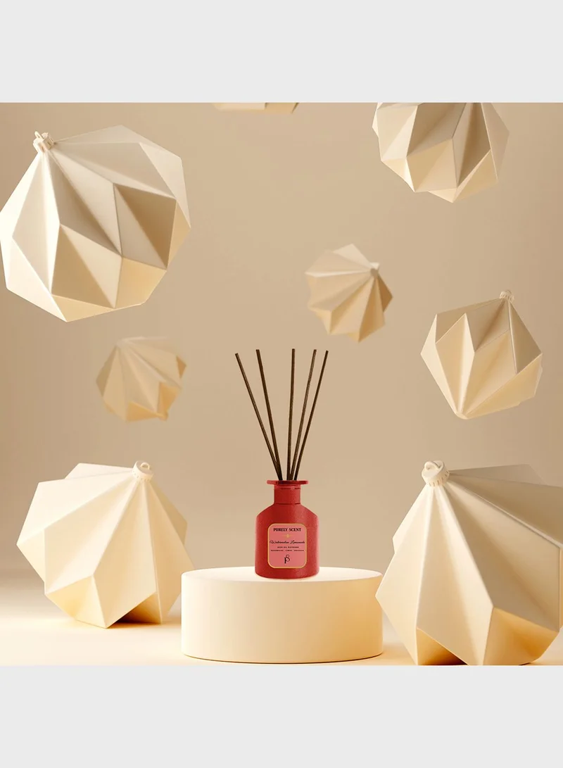 PURELY SCENT Watermelon Lemonade Reed Diffuser – Large 200ML Scented Diffuser for Home – Long Lasting Fragrance Diffuser with Essential Oils – Bold Summer Scent – Decorative Oil Diffuser for Room