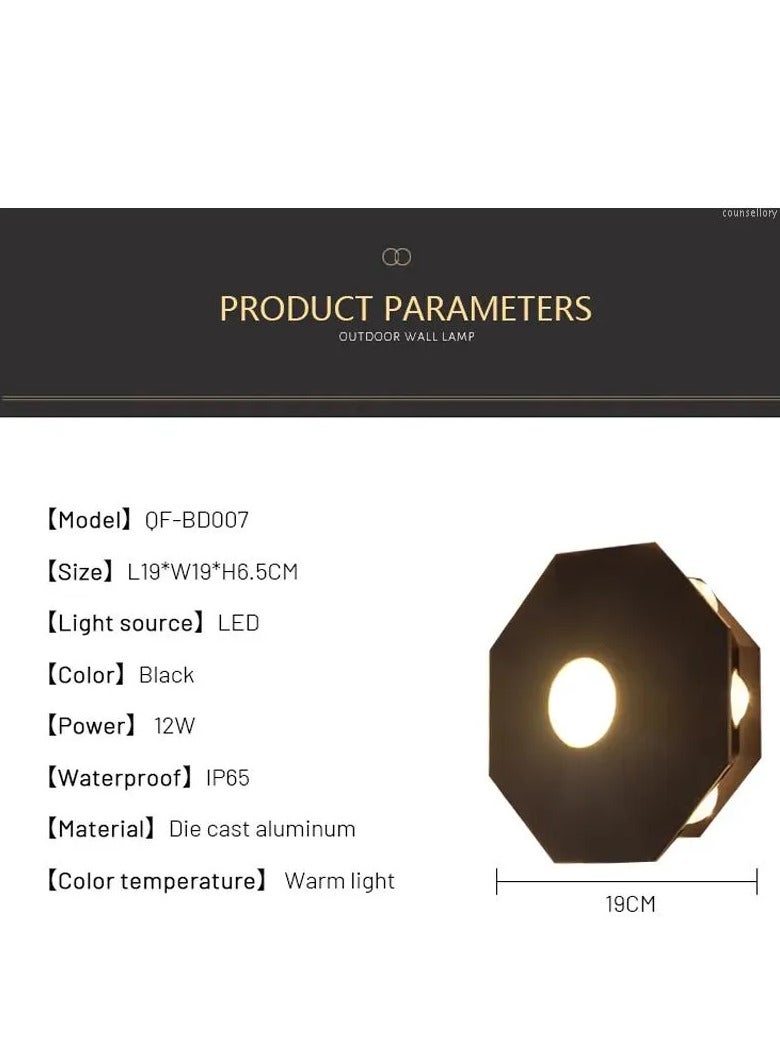 Next Life Modern Outdoor Wall Light Waterproof Wall sconce For Garden Lawn And Balcony - Image 2