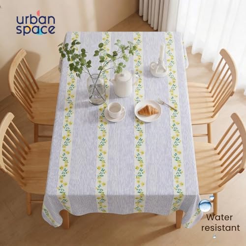 Urban Space Table Cover for Dining 6 Seater, Water, Dust and Stain Resistant Dining Table Cloth for 6 Seater, Anti Skid Cover Cloth for Center Table, Home Decor (Vine Lines Blue- 52"x92") - Image 4