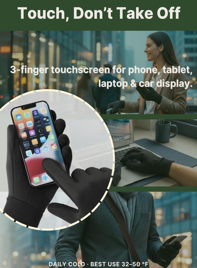 Aerynx Winter Gloves Women Men Gloves Liner Thermal Warm Touch Screen, Suit for Running, Cycling, Biking, Hiking, Driving, Walking, Typing, Freezer Work, Sports, Soccer, Shooting, Gaming - Image 3
