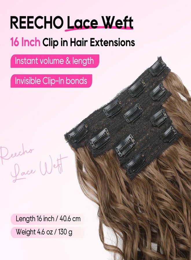 ريتشو وصلات شعر مجعد من REECHO، 4 قطع بطول 16 بوصة، وصلات شعر قصيرة مجعدة، وصلات شعر طبيعية غير مرئية للنساء، لون بني فاتح - Image 2