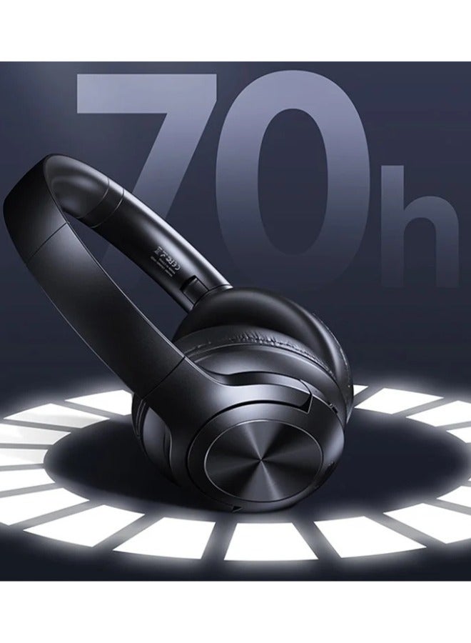 Usams سماعات رأس فوق الأذن متوافقة مع البلوتوث HiFi ستيريو 70 ساعة وقت تشغيل طويل - Image 3