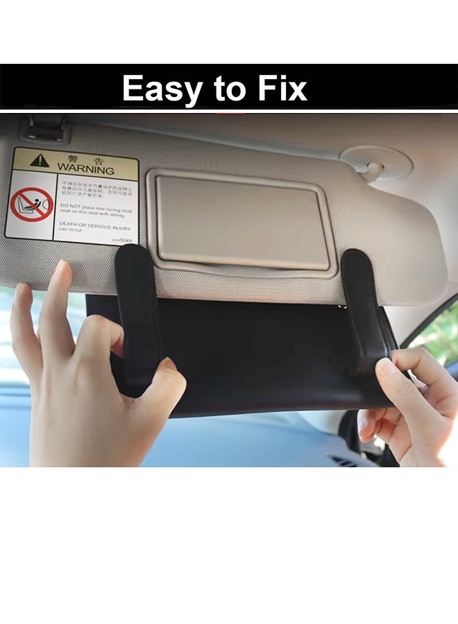 مجيد حامل علبة مناديل للسيارة، حامل مناديل للسيارة، حافظة مناديل للسيارة، مشبك مناديل ورقية معلق، علبة مناديل من جلد البولي يوريثان، كرتون ورقي، حامل قناع للسيارة (أسود) - Image 5