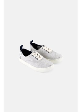 TOMS Kids Boy Lace Up Shoes, Grey  - Image 1