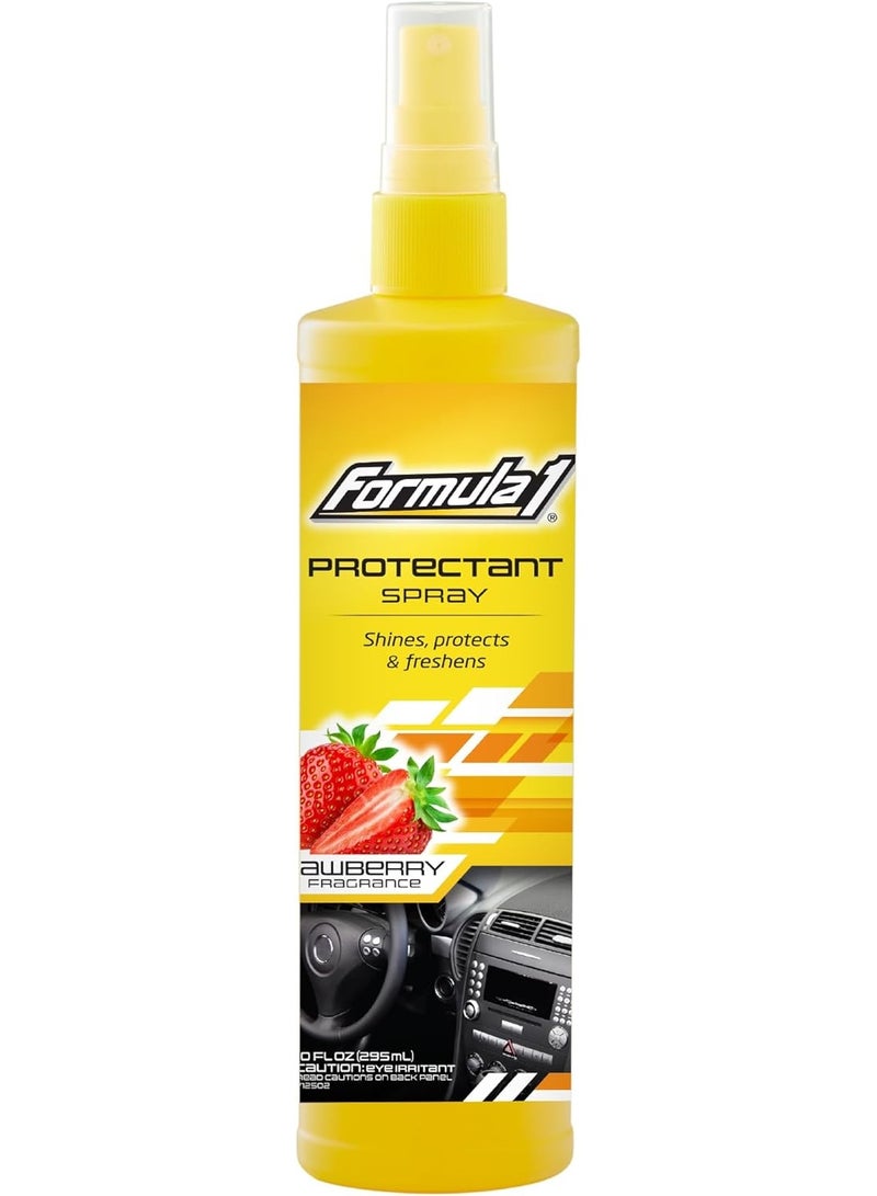 Formula 1 Interior Detailing Protectant Spray, Car Interior Cleaner with Lasting Strawberry Fragrance and UV Protection, Safe for Vinyl, Rubber, Plastic, & Dashboard - 10oz - Image 1