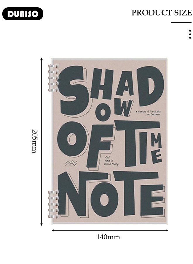 DUNISO A5 60 Pages Loose Leaf Notebook with Waterproof Case Simple Student Loose Leaf Paper Diary Round Hole Removable Loose-Leaf Notebook Business Notebook for Student Office Writing - Image 4