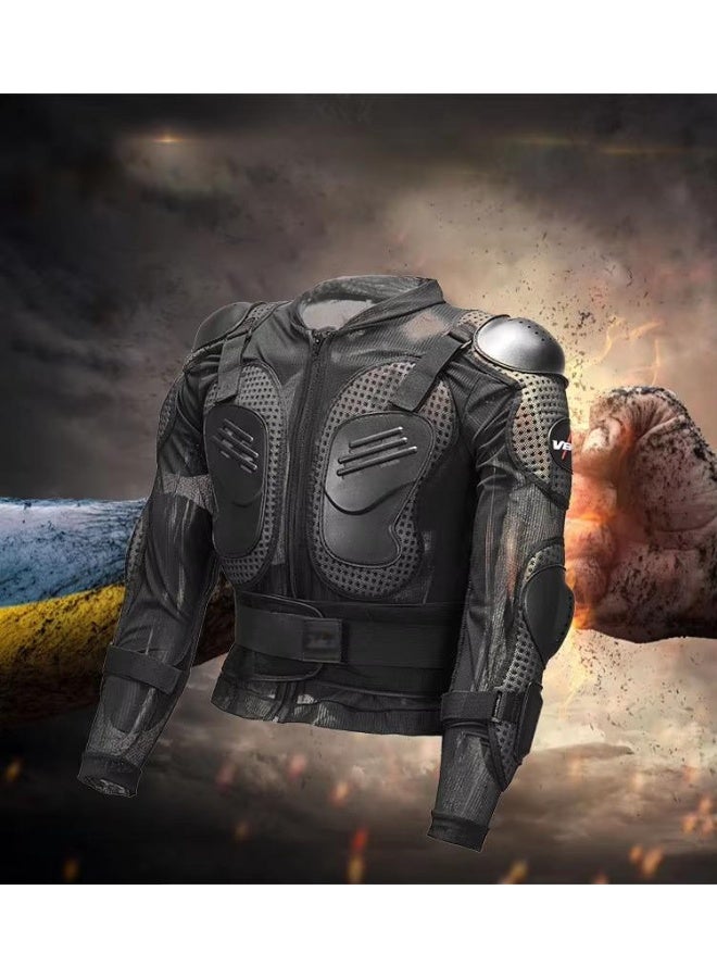 DUNISO Motorbike Protective Jacket,Motorcycle Full Body Armor Protector Jacket with Chest Back Protection, Motocross Body Guard Protective Gear,Anti Collision and Anti，Suitable for Cycling, Skiing, Cross Country,Skating,XL,Black  - Image 1