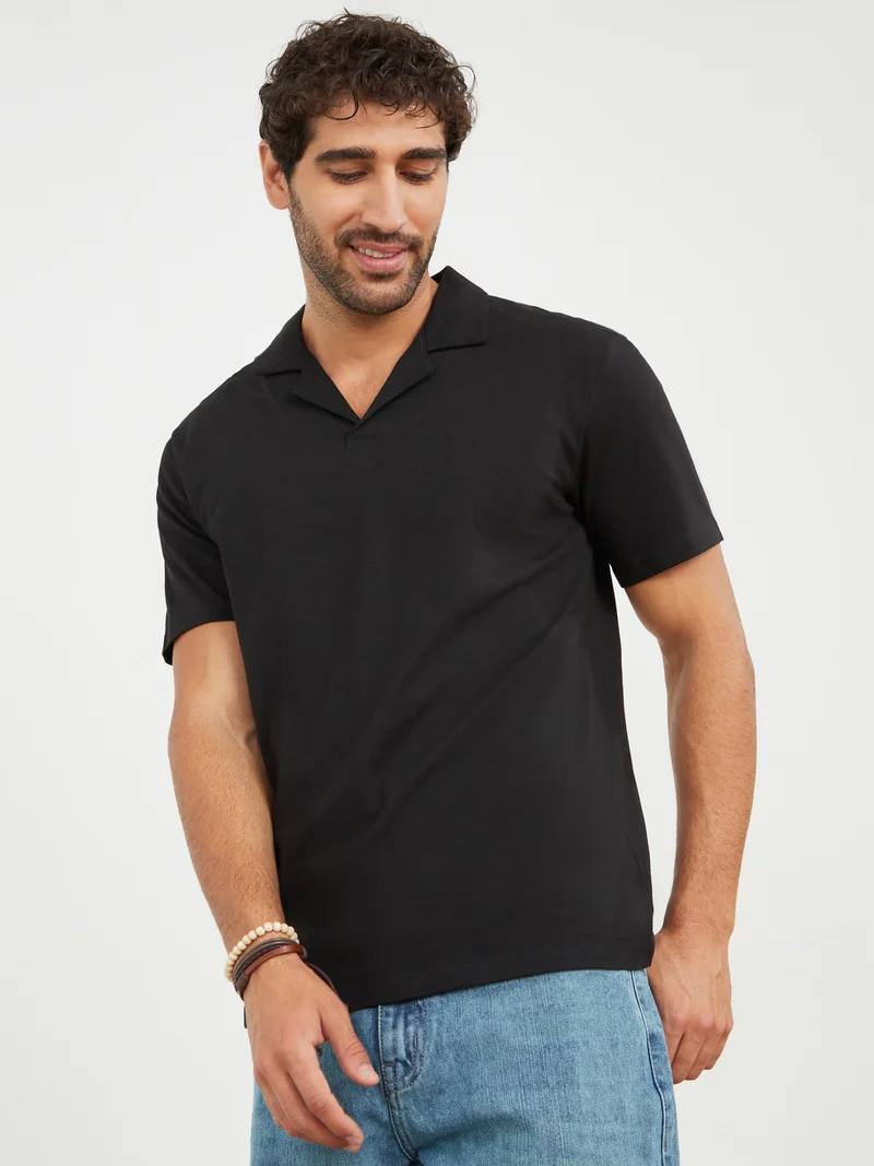 Styli Pack of 2 - Revere Collar Polo T-shirt