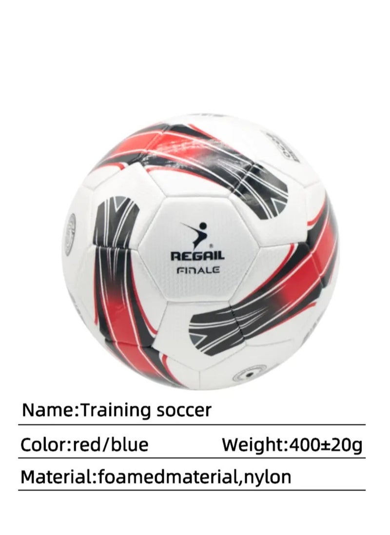 REGAIL - Football Official Match Size 5 PU Leather Star Shape - High Quality Soccer Practice Training Ball - Professional Bola Sepak Sport Competition - Image 1
