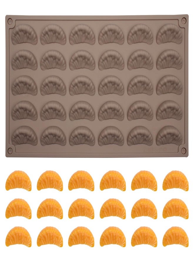 Vrthske Orange Shaped Silicone Molds, 30-Cavity Orange Candy Molds for Cake DIY Decoration, Chocolate, Jello, Ice Cube, Resin, Candle, Clay (Random color) - Image 1