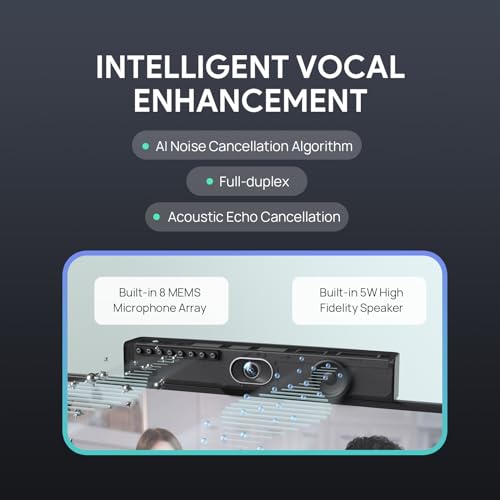 Yealink 4K USB Video Conference Camera - 120° Wide Angle, Microphone, Speaker, Auto Framing, for PC Meetings, Microsoft Teams & Zoom - Image 3