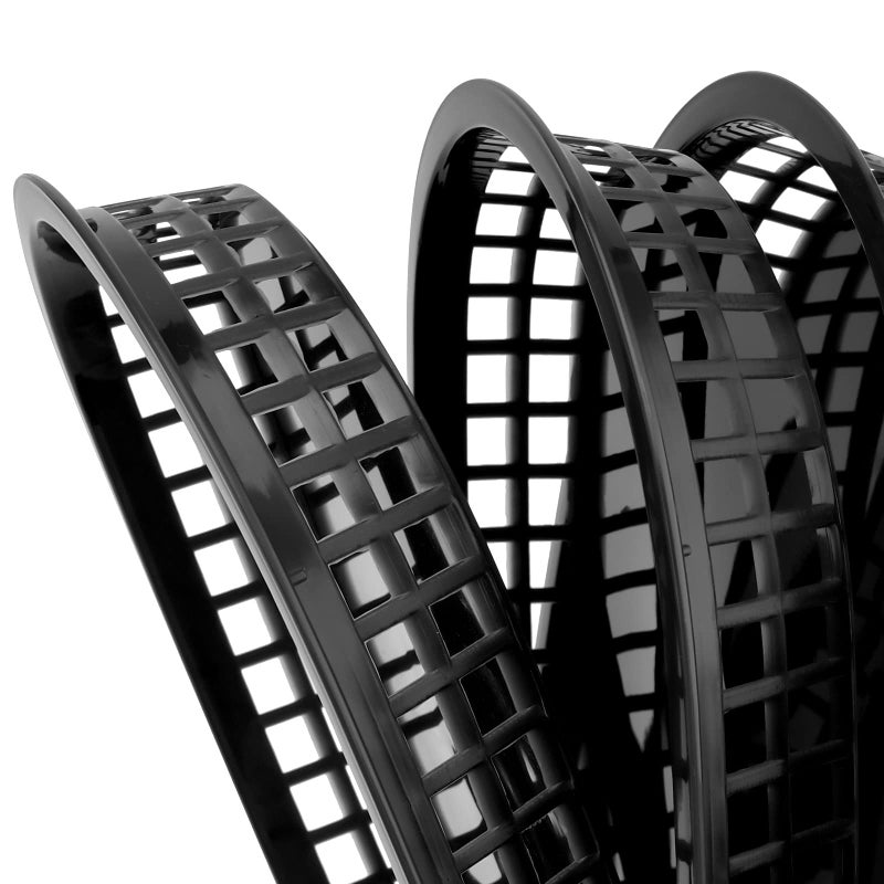 Hozeon 24 Pack 10.5 X 7 Inches Fast Food Baskets  Plastic Serving Baskets  Oval Bread Fry Baskets Deli Baskets Restaurant Food Service Trays For Burgers  Sandwiches  Barbecues  Black - Image 3