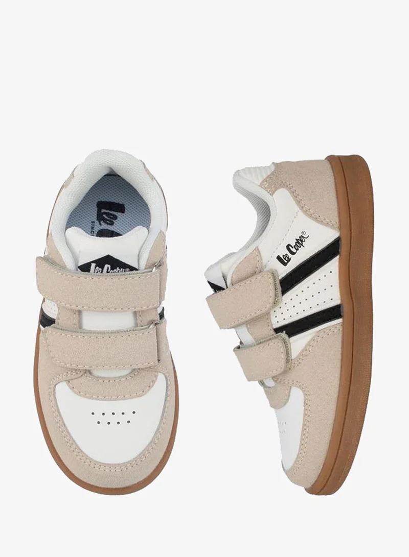 Lee Cooper BEIGE Girls Hook & Loop Ankle School Sneakers for Women | Best Price UAE