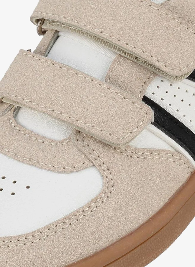 Lee Cooper BEIGE Girls Hook & Loop Ankle School Sneakers for Women | Best Price UAE