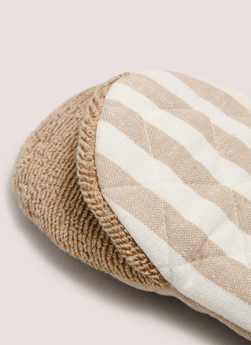 ماتلان Natural Striped Mini Oven Mitts