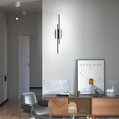 Ralbay 32" Black Bathroom Vanity Lights 36W Frosted Aluminum Modern LED Matte Black Vanity Light for Bathroom Lighting Fixtures White Light 6000K Black 32 inch - Image 2