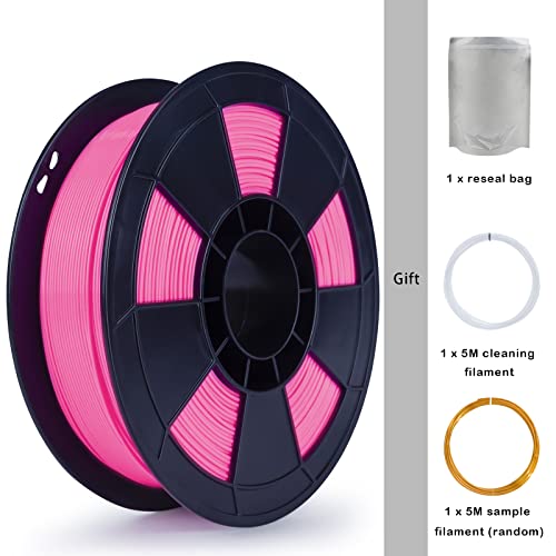 ZIRO PLA Filament 1.75mm, Pure Color 3D Printer Filament, PLA PRO Basic Color Series 1.75MM 2.2lbs Spool, Fit for Most FDM Printers, Rose - Image 3