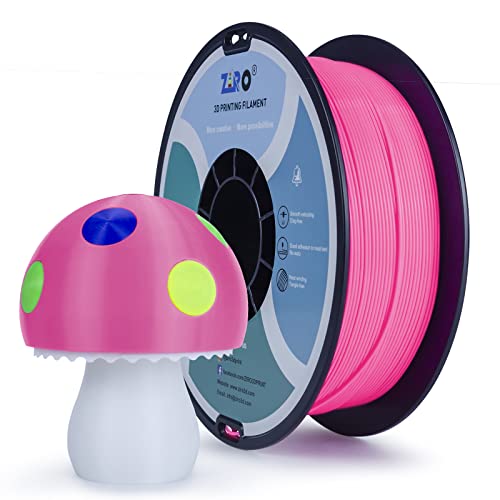 ZIRO PLA Filament 1.75mm, Pure Color 3D Printer Filament, PLA PRO Basic Color Series 1.75MM 2.2lbs Spool, Fit for Most FDM Printers, Rose - Image 1
