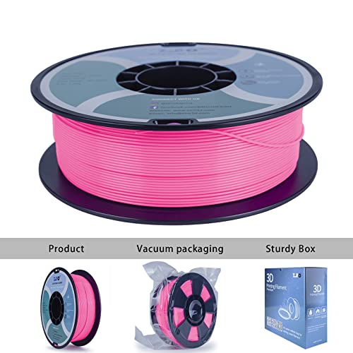 ZIRO PLA Filament 1.75mm, Pure Color 3D Printer Filament, PLA PRO Basic Color Series 1.75MM 2.2lbs Spool, Fit for Most FDM Printers, Rose - Image 2