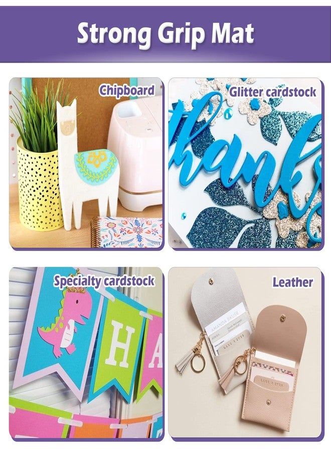 HTVRONT Strong Grip Cutting Mat, 2 Pack Cutting Mat 12x12 Compatible with Cricut Maker 3/Maker 4/Maker/Explore 3/4/Air 2/One, Strong Adhesive Sticky Quilting Cutting Mats Replacement Accessories - Image 3