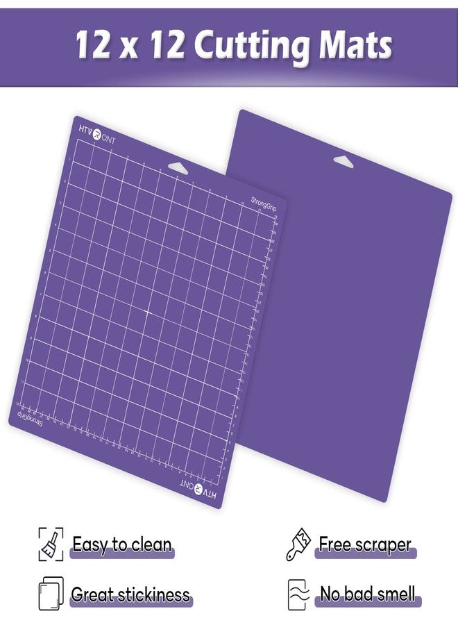 HTVRONT Strong Grip Cutting Mat, 2 Pack Cutting Mat 12x12 Compatible with Cricut Maker 3/Maker 4/Maker/Explore 3/4/Air 2/One, Strong Adhesive Sticky Quilting Cutting Mats Replacement Accessories - Image 4