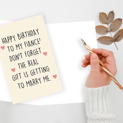 ICOOLYI Funny Birthday Card for Fiancé – Cute Birthday Gift for Future Husband – Romantic Birthday Card from Fiancée - Image 5