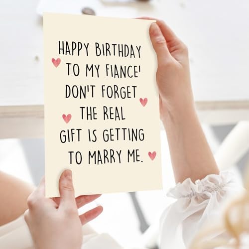 ICOOLYI Funny Birthday Card for Fiancé – Cute Birthday Gift for Future Husband – Romantic Birthday Card from Fiancée - Image 3
