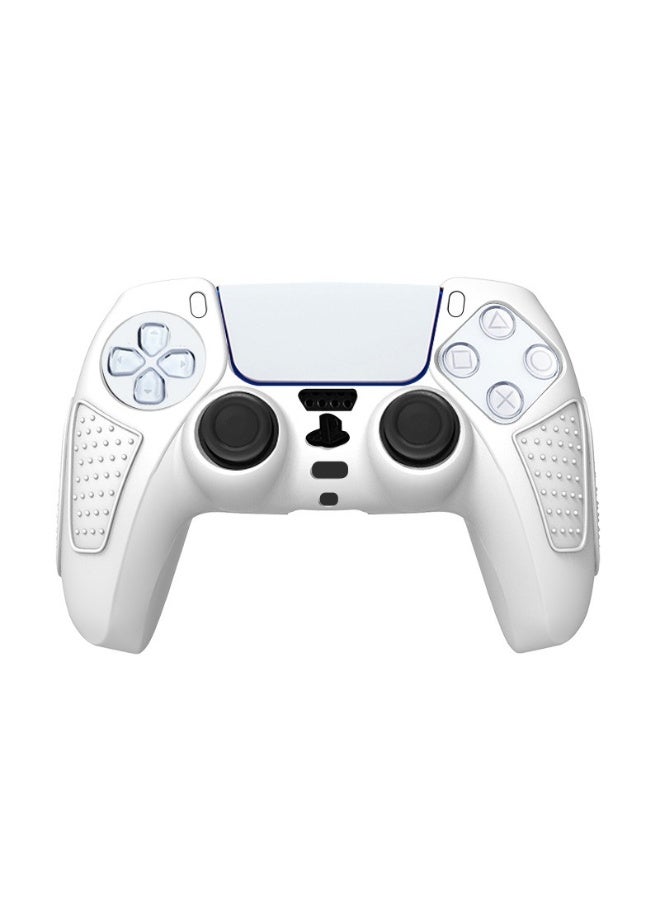 2 حزمة PS5 وحدة تحكم حالة الجلد ناعمة مسطحة ومضادة للانزلاق غطاء واقي من السيليكون لوحدة تحكم PlayStation 5 ، مع 4 أغطية قبضة إبهام مرفوعة - Image 4