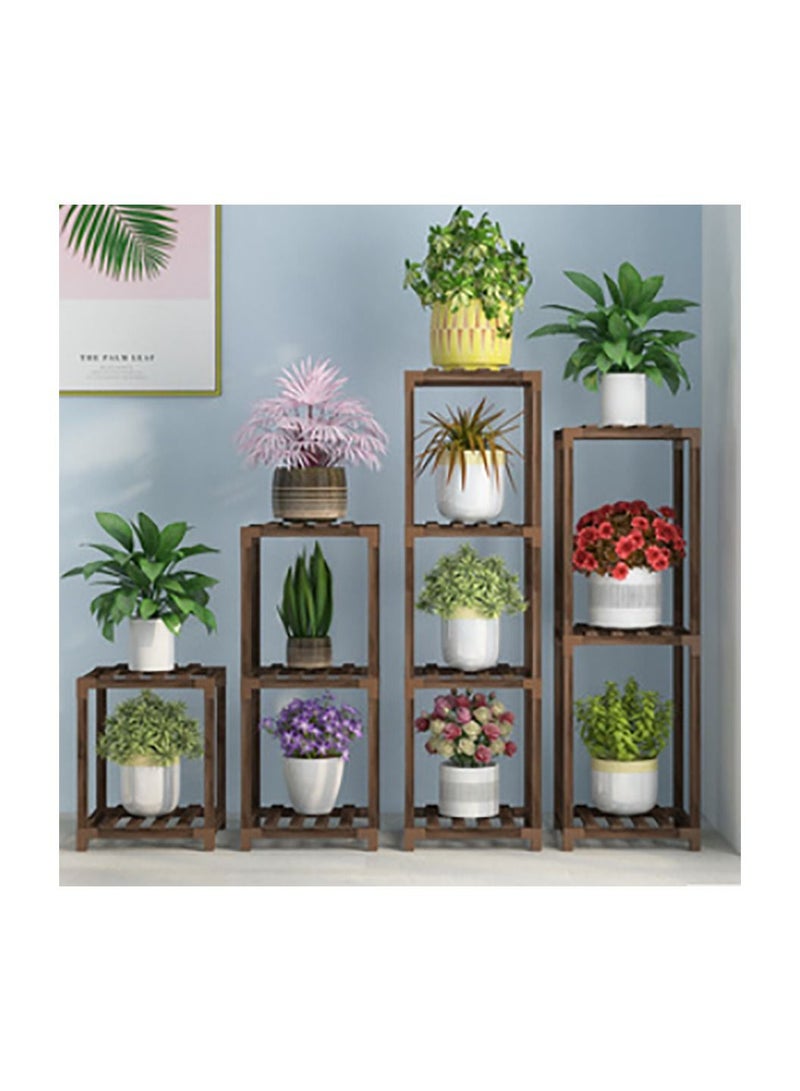 Sharpdo Solid Wood Multi-layer Modern Simple Indoor Flower Rack 4-in-1 Combination - Image 1