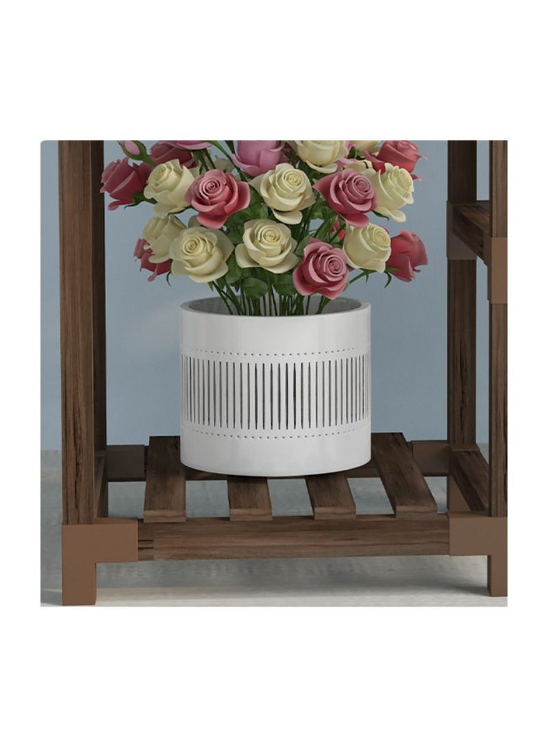 Sharpdo Solid Wood Multi-layer Modern Simple Indoor Flower Rack 4-in-1 Combination - Image 2