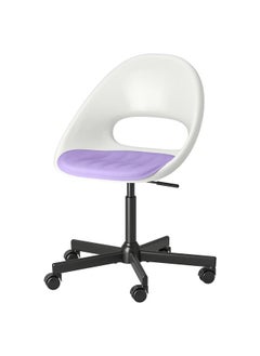 Zaboon Swivel chair + pad, white black/lilac  - Image 1