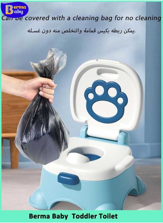 Berma Baby - كرسي نونية 3 في 1، مدرب المرحاض، ومقعد للخطوات، مقبض متدفق، نونية أطفال محايدة للجنسين للأولاد والبنات - Image 1