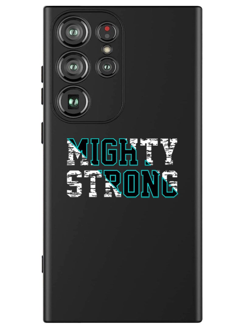 Theodor Protective Slim Fit Case Liquid Silicone Cover with Full Body Protection Anti-Scratch Shockproof Case For Samsung Galaxy S24 Ultra (Black) - Mighty Strong - Image 1