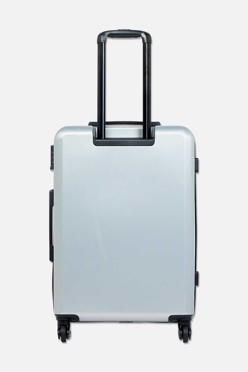 HEAD 24 Inch Brand Logo Check In Spinner Luggage, Silver - Image 2