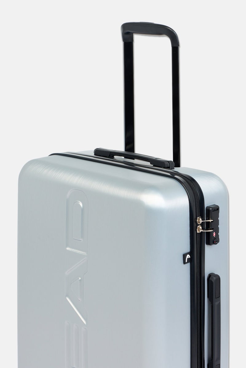 HEAD 24 Inch Brand Logo Check In Spinner Luggage, Silver - Image 5
