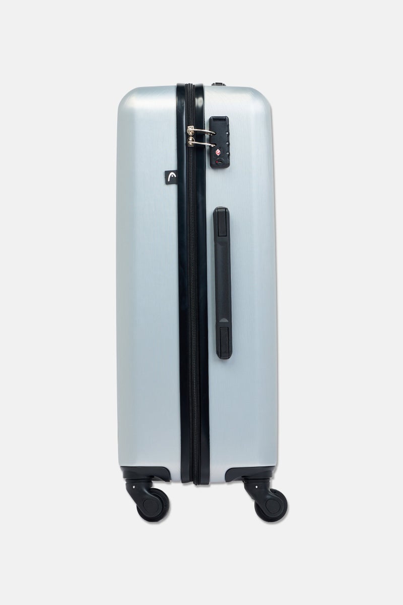 HEAD 24 Inch Brand Logo Check In Spinner Luggage, Silver - Image 3
