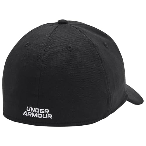 Under Armour Men's Blitzing Cap Stretch Fit, (001) Black / / White, Large/X-Large - Image 2