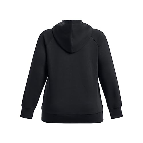 Under Armour Womens Rival Fleece Hoodie, (001) Black / / White, X-Large - Image 5
