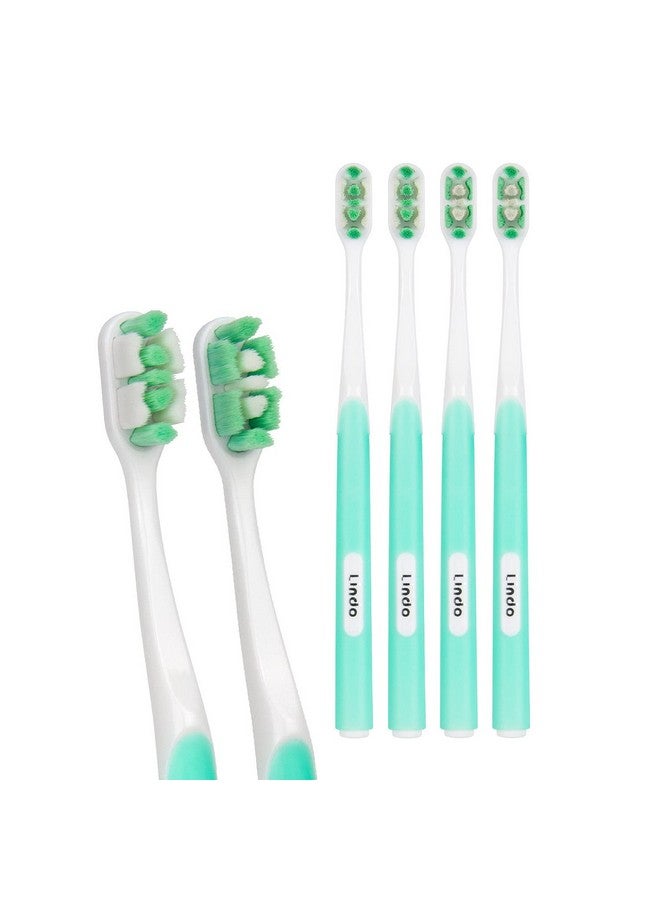 Lindo Ultrafine Toothbrush - for Sensitive Gums and Teeth, 12000+ Ultra Fine Bristles, Soft and Gentle, Deep Clean, Pack of 4 - Image 1