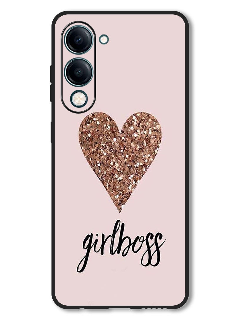 Theodor Case Compatible with Vivo Y29s Protection Shockproof Bumper Cover Girls Boss & Heart - Image 1