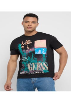 GUESS Printed Crew Neck Short Sleeve T-Shirt  - Image 1