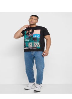 GUESS Printed Crew Neck Short Sleeve T-Shirt  - Image 4