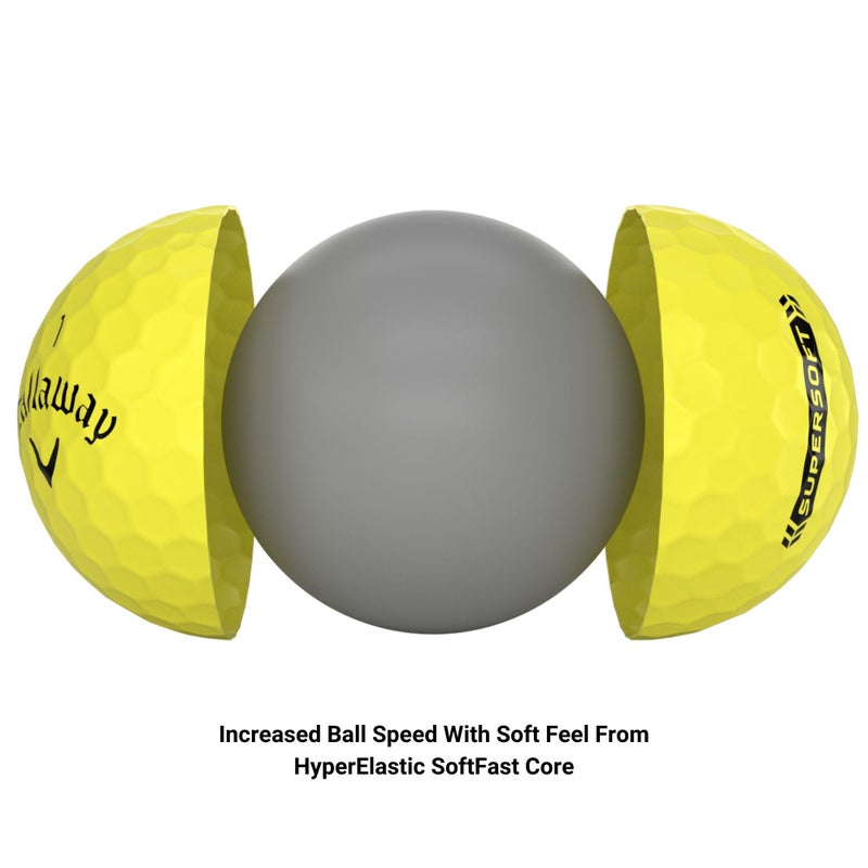 Callaway Golf Supersoft Golf Balls (2023, Yellow) - Image 3