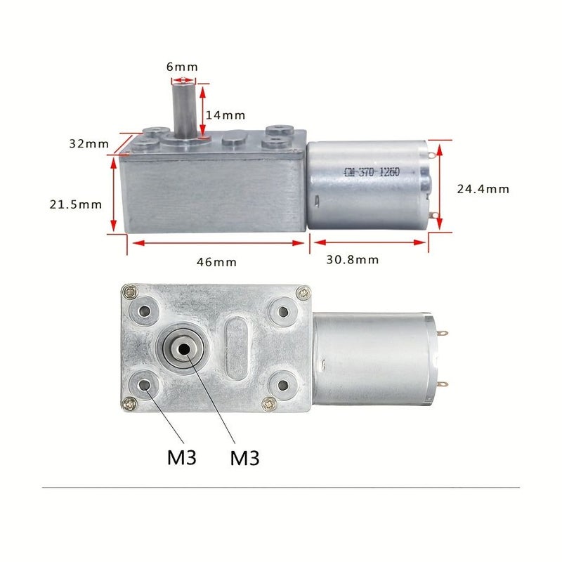 12V 6RPM DC Reduction Motor With Bracket And Speed Controller - Image 4