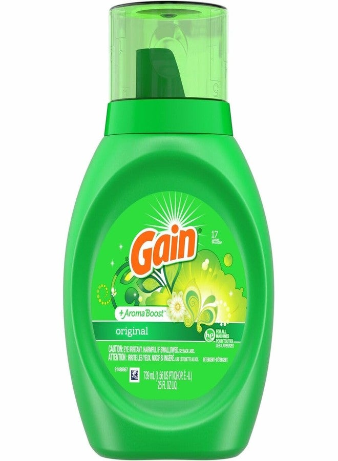 GAIN Liquid Laundry Detergent Original 16 Loads 25 Fl Oz, Pack of 6