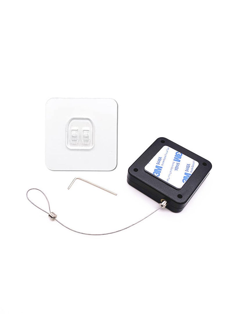 KHAJUL 4-Piece Automatic Sensor Door Closer Punch-Free Multifunctional Door Closer  Easy Installation with Drawstring for All Doors (Black) - Image 5