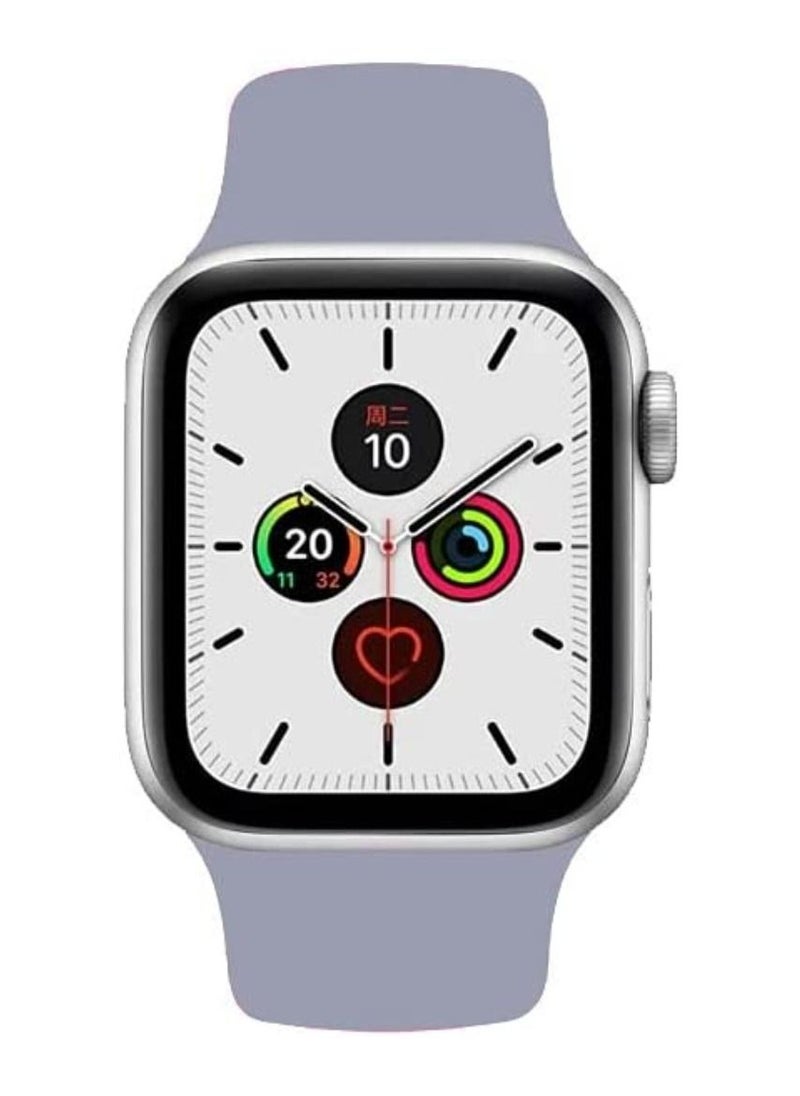 VITION - Sports Band for Apple Watch 42mm 44mm 45mm Soft Silicone Replacement Wrist Strap Compatible with iWatch Apple Watch Series 7/SE/6/5/4/3/2/1 Lavender Grey - Image 1
